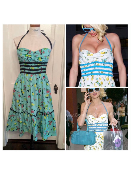Betsey Johnson Dresses & Skirts - vintage Betsey Johnson fruit print Halter Dress 10